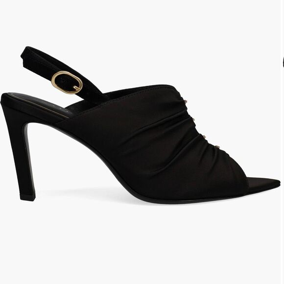 NWT Natori Reen pointed toe slingback sandals in black Size 7.5 - Picture 3 of 5